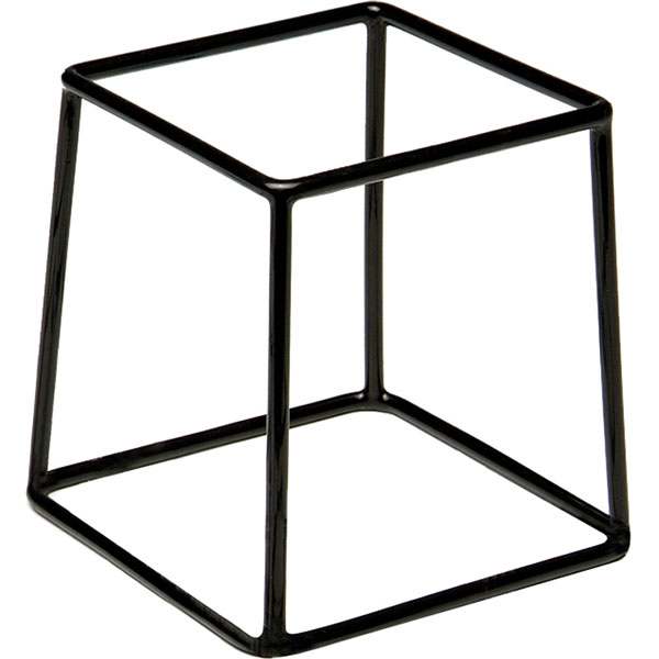 Подставка фуршетная для блюда прорезиненная;металл;,H=18,L=18,B=18см;черный