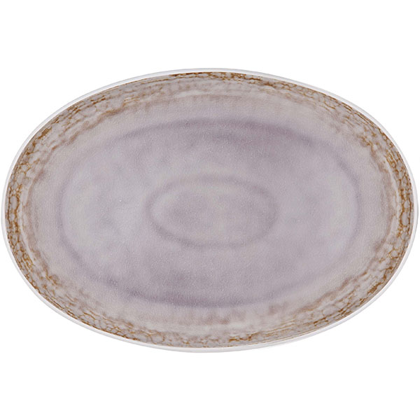 Блюдо «Самира» овальное;керамика;,H=35,L=400,B=270мм;сиренев.