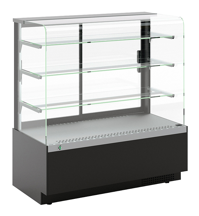 Витрина кондитерская CANARY RS 1300 с гнутым стеклом