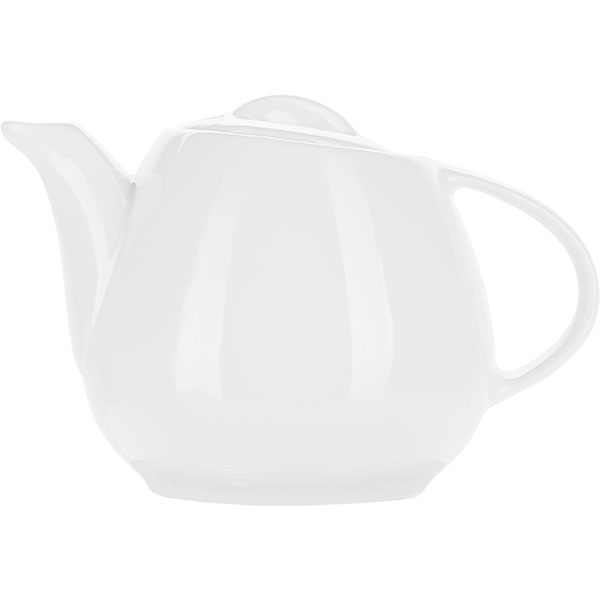 Чайник заварочный «Таир»;фарфор;450мл;D=68,H=105,L=154мм;белый