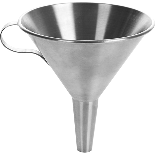 Воронка;сталь нерж.;D=12,H=12,5,L=14,B=12,5см;металлич.