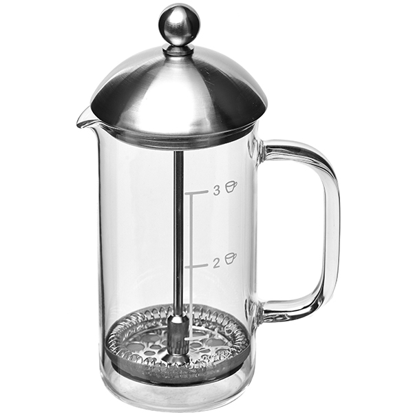 Френч-пресс на 3 чашки;стекло;350мл;D=75,H=170,L=115мм