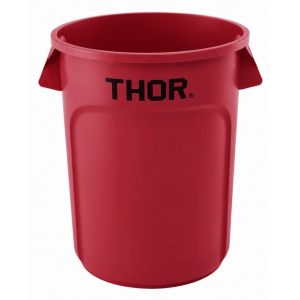 Контейнер THOR D 560мм H 700мм 121л пластик красный TRUST 1013RD
