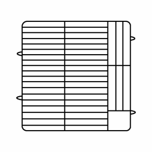 Кассета для посуды;полипроп.,сталь нерж.;,H=22,L=50,B=50см;бежев.