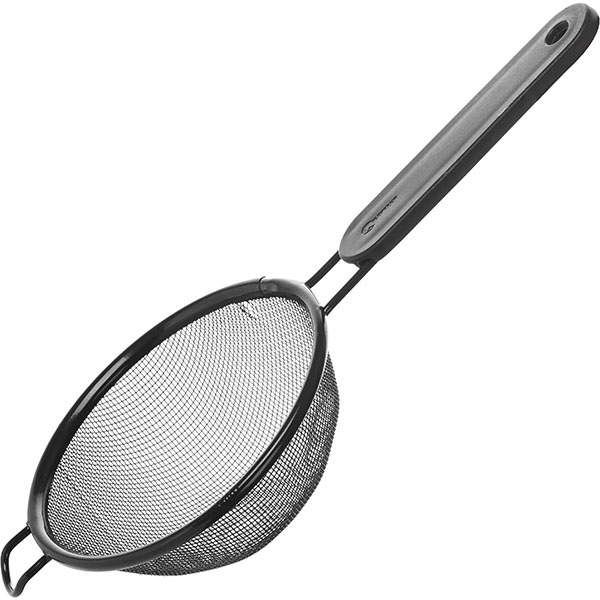Сито с пласт.ручкой;сталь нерж.,антиприг.покр.;D=140,H=60,L=315мм;черный