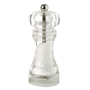 Мельница для соли;акрил,сталь нерж.;D=55,H=140мм;прозр.