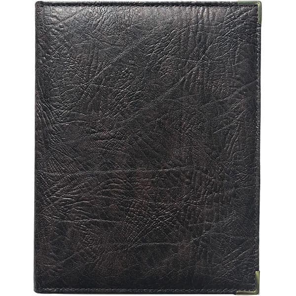 Папка для меню А5;кожезам.;,L=24,B=18,5см;тем.корич.