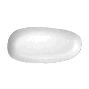 Блюдо «Исола» овальное;фарфор;,L=24,B=12см;белый