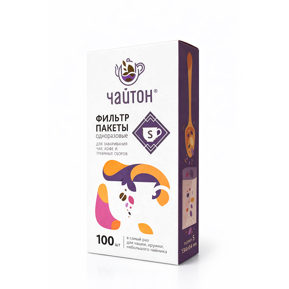 Фильтр-пакеты для чая размер S[100шт];бумага;,L=135,B=70мм