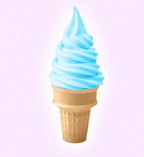 Мягкое мороженое VITA ICE Экстра Баблгам (синее)