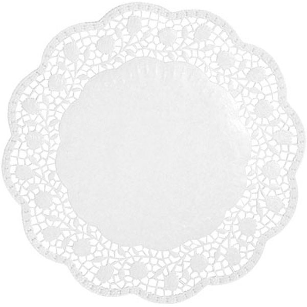 Подложка для кондитерских изделий кружевная[100шт];бумага;D=28,L=28,B=28см;белый